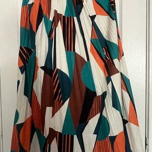 Geometric Patterned Skirt - Multicolor